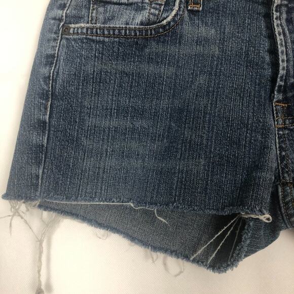 Mossimo Mid Rise Cut Off Jean Shorts Dark Wash Size 6 - Picture 4 of 11